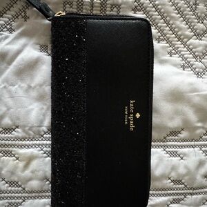 Kate Spade Black Glitter Wallet